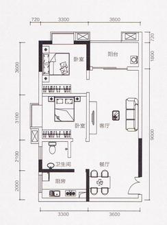 【B3】2室2厅1卫