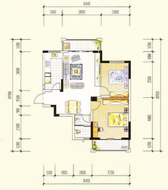 【B1】2室2厅1卫1厨