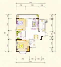 【C1】2室2厅1卫1厨