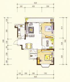 【C1-2】2室2厅1卫1厨