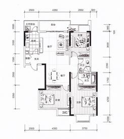 【D3】3室2厅2卫1厨2阳台