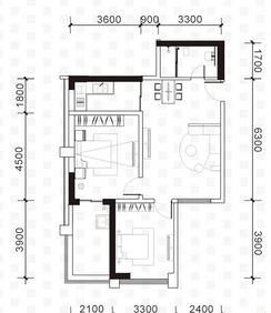 【两房一厅】2室1厅1卫1厨1阳台