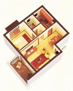 【F-4】1室1厅1卫