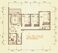 【C户型】3室2厅2卫1厨1阳台