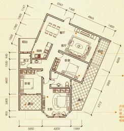【F户型】3室2厅2卫1厨2阳台
