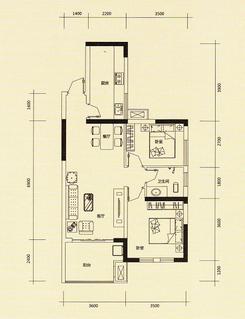 【B2-D】2室2厅1卫