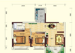 【两房两厅】2室2厅2卫1厨1阳台