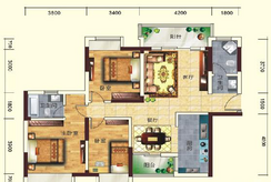 【三房两厅】3室2厅2卫1厨1阳台