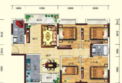 【四室两厅】4室2厅2卫1厨1阳台