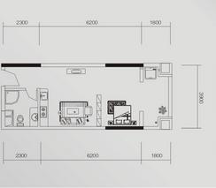 【f2】1室1厅1卫