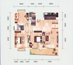 【银联·时代名庭三组团B5户型】3室2厅2卫