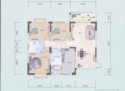 【华隆·绿色花园E户型】3室2厅2卫