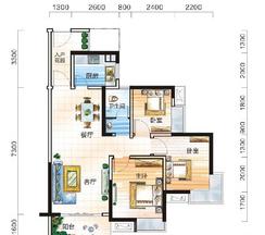 【新C户型】3室2厅1卫