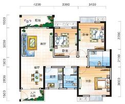 【新E户型】3室2厅2卫