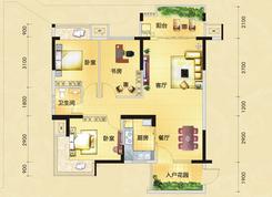 【3-1-01、3-2-04】3室2厅1卫1厨1阳台