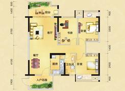 【3-1-04、3-2-01】3室2厅1卫1厨1阳台