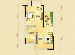 【3-1-02、3-2-03】1室1厅1卫1厨1阳台