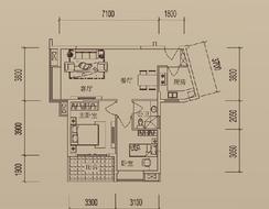 【A10标准层 2室1厅1卫】2室1厅1卫