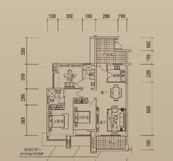 【A9标准层5-22层 2室2厅1卫】2室2厅1卫