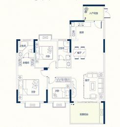 【A14栋-C3户型】3室2厅2卫