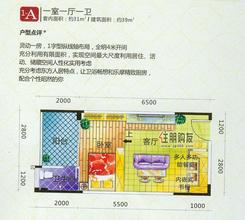 【1-A户型】1室1厅1卫1厨1阳台