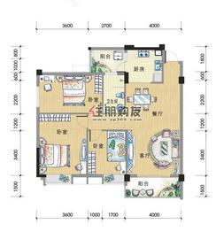 【蓝波湾四期户型图】3室2厅1卫1厨2阳台