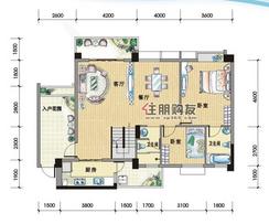 【蓝波湾四期户型图】4室2厅3卫1厨