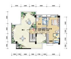 【蓝波湾四期户型图】4室2厅3卫1厨