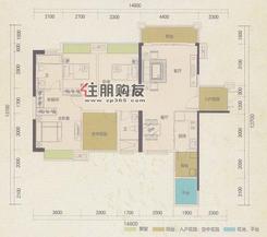 【英伦18 2#楼05号户型】3室2厅2卫1厨2阳台