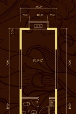 【曙光领峰3栋D户型】1室1厅1卫1厨