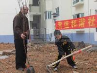 祈福城小区植树活动